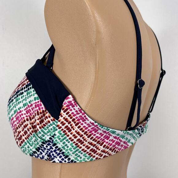 Athleta Bikini Top 38 D/DD Underwire Removable Strap V-Neck Removable Pad 213147 - Picture 3 of 7